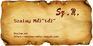 Szalay Máté névjegykártya
